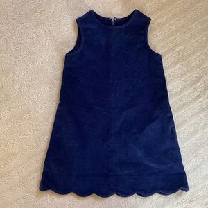 CPC navy Corduroy scalloped dress